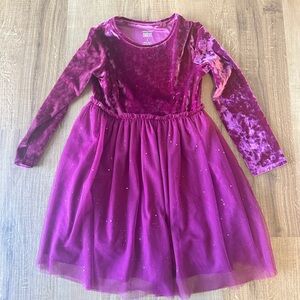 Jumping Beans Velvet Magenta Girls Dress